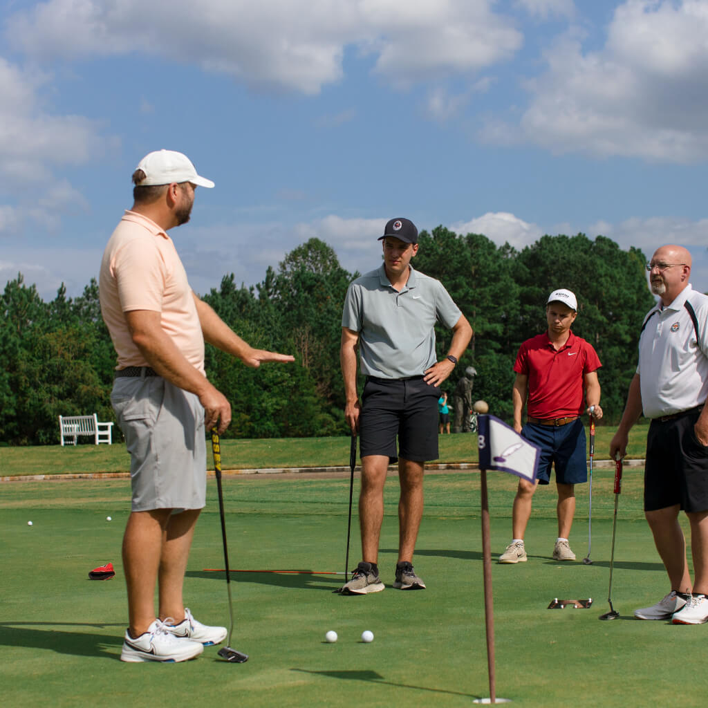 Top Tier Golf coaching session on the range