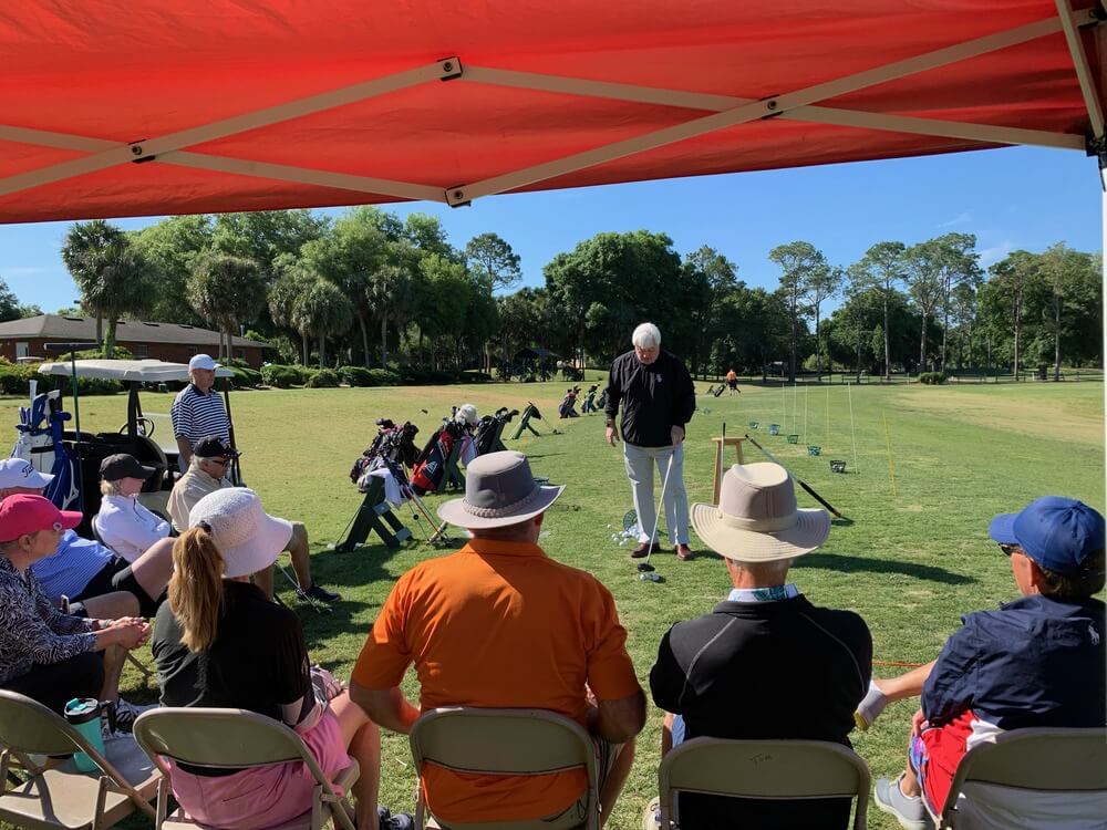 Testimonial from a satisfied golfer about their experience at the golf academy.