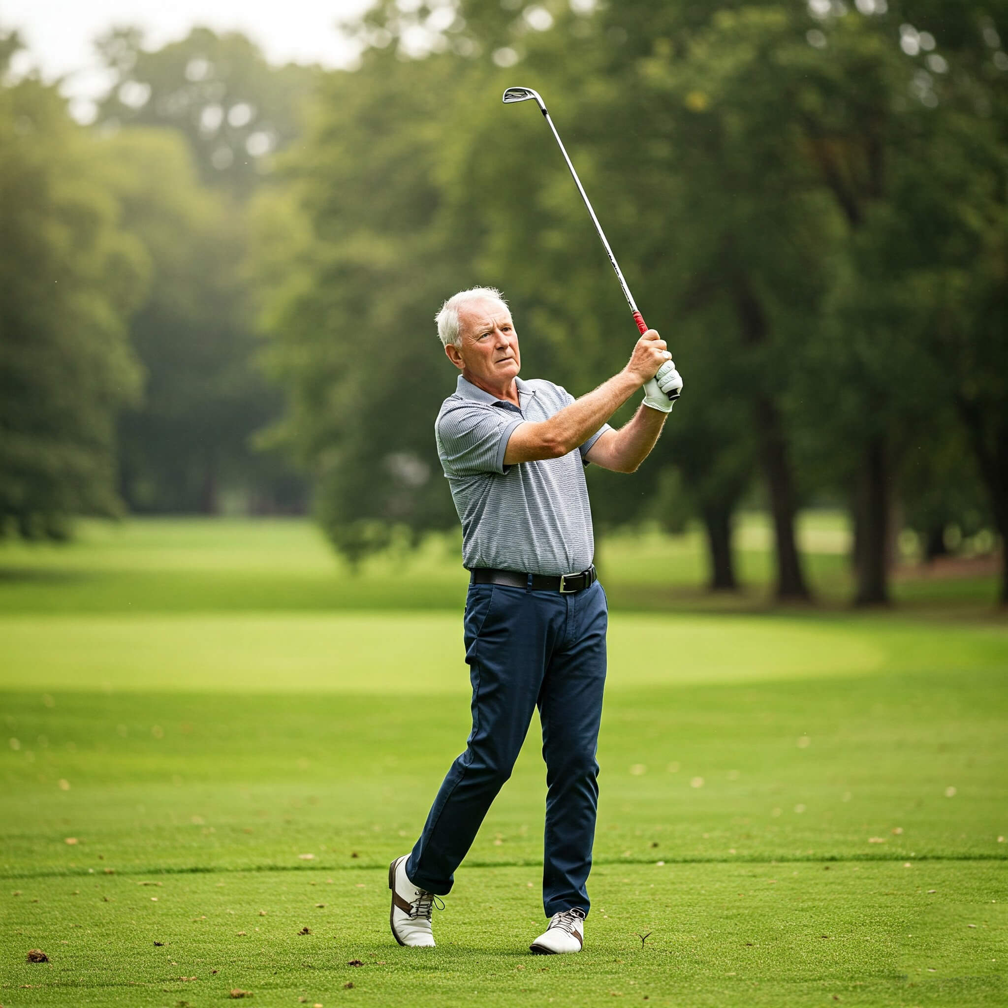 Golfer Swinging